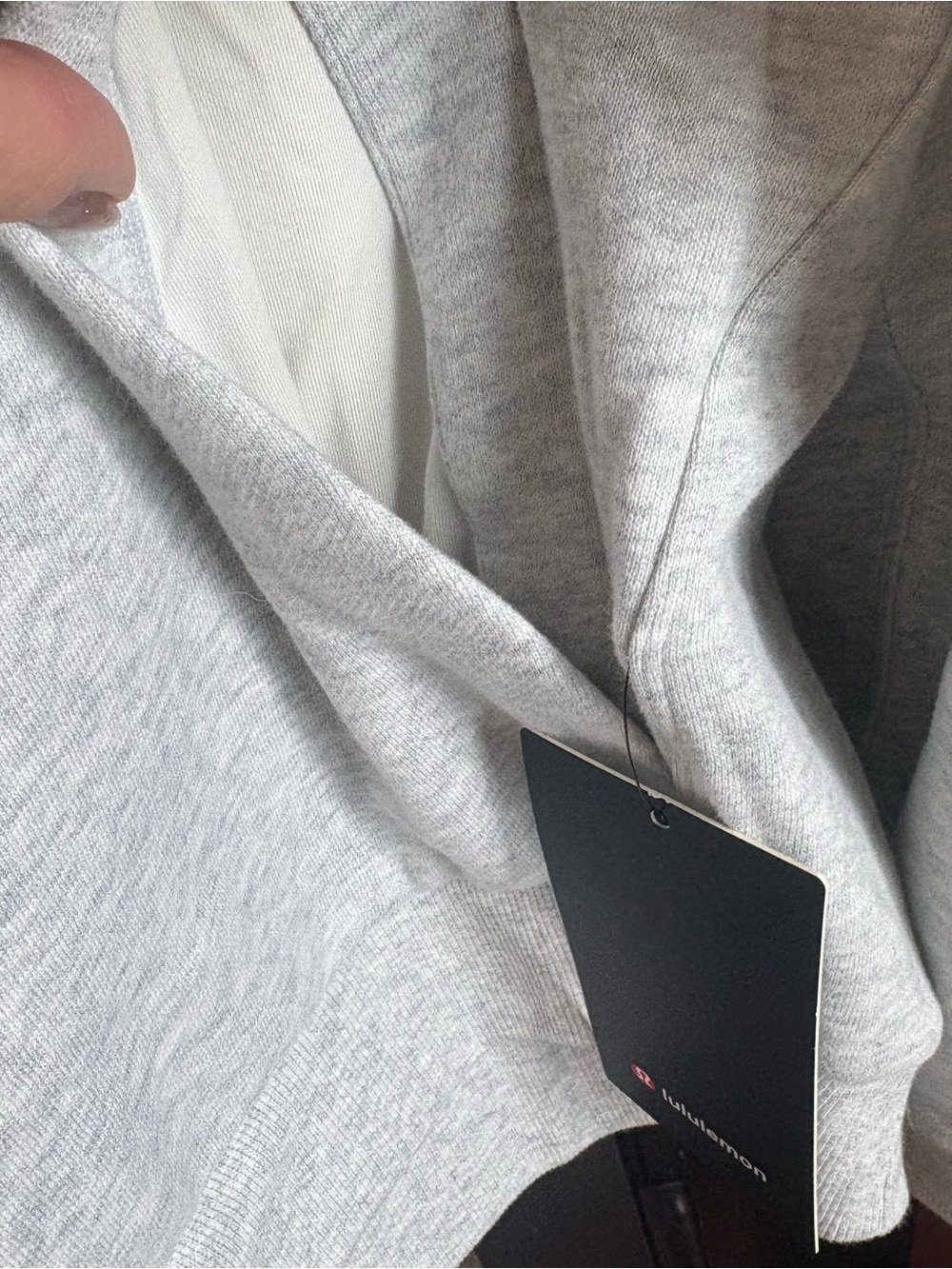 NWT Lululemon Light Gray Full-Zip Hooded Sweatshirt - Picture 6 of 7